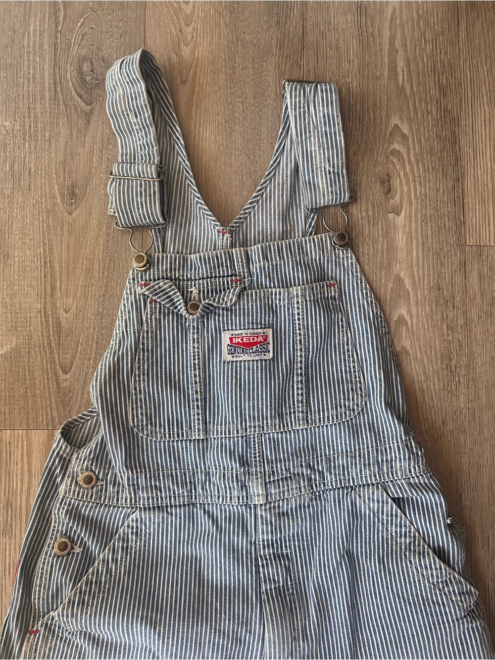 Vintage Ikeda Blue Stripe Cotton Overalls